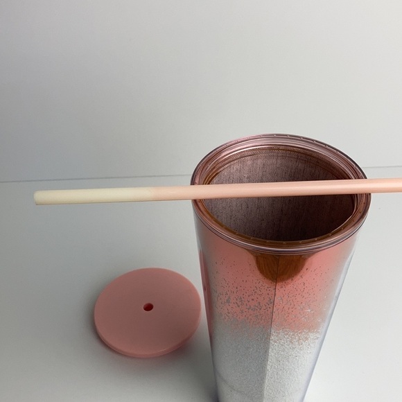 Starbucks Holiday 2019 Mirrored Rose Gold Cascading Snow Globe Venti Tumbler - Picture 9 of 11